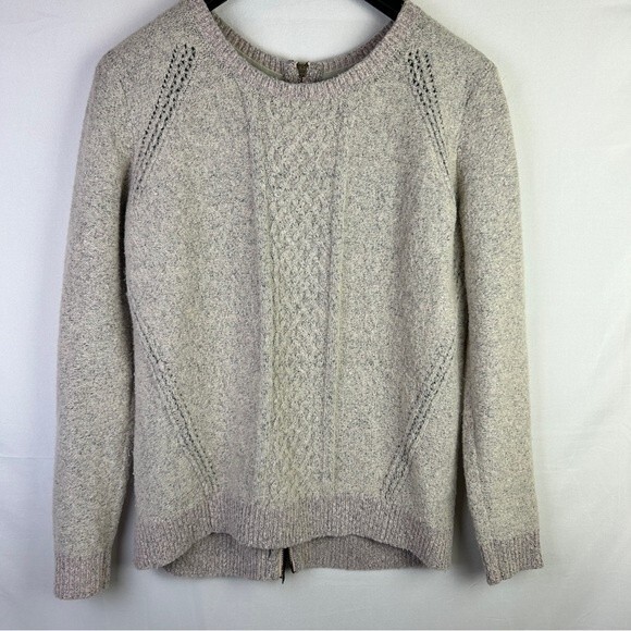 Hinge back zipped sweater wool alpaca blend S - Picture 1 of 5